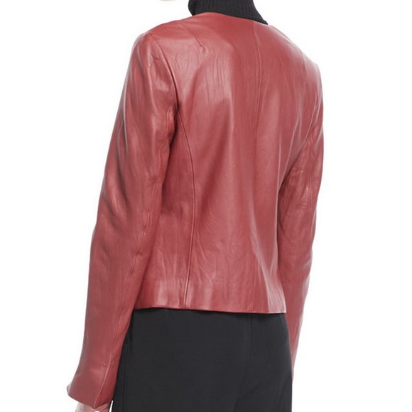 NWT Vince Asymmetric Zip Leather Jacket - Picture 8 of 13